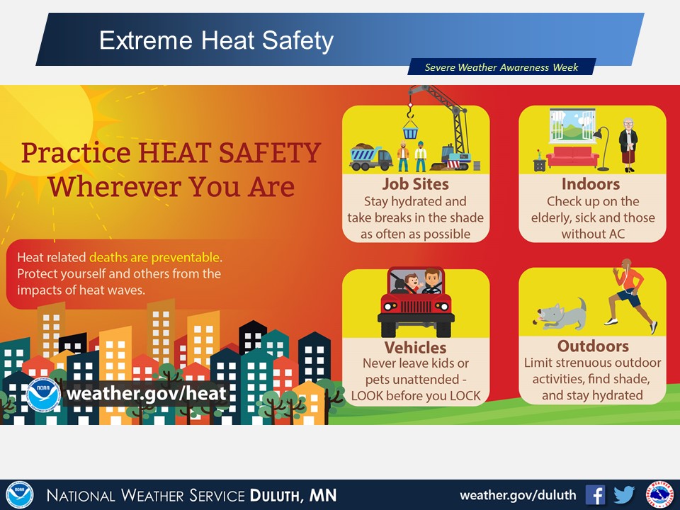 Heat is the leading cause of weather-related deaths in most years. Protect yourself during extreme heat and stay #WeatherReady. weather.gov/heat #HeatSafety #SWAW