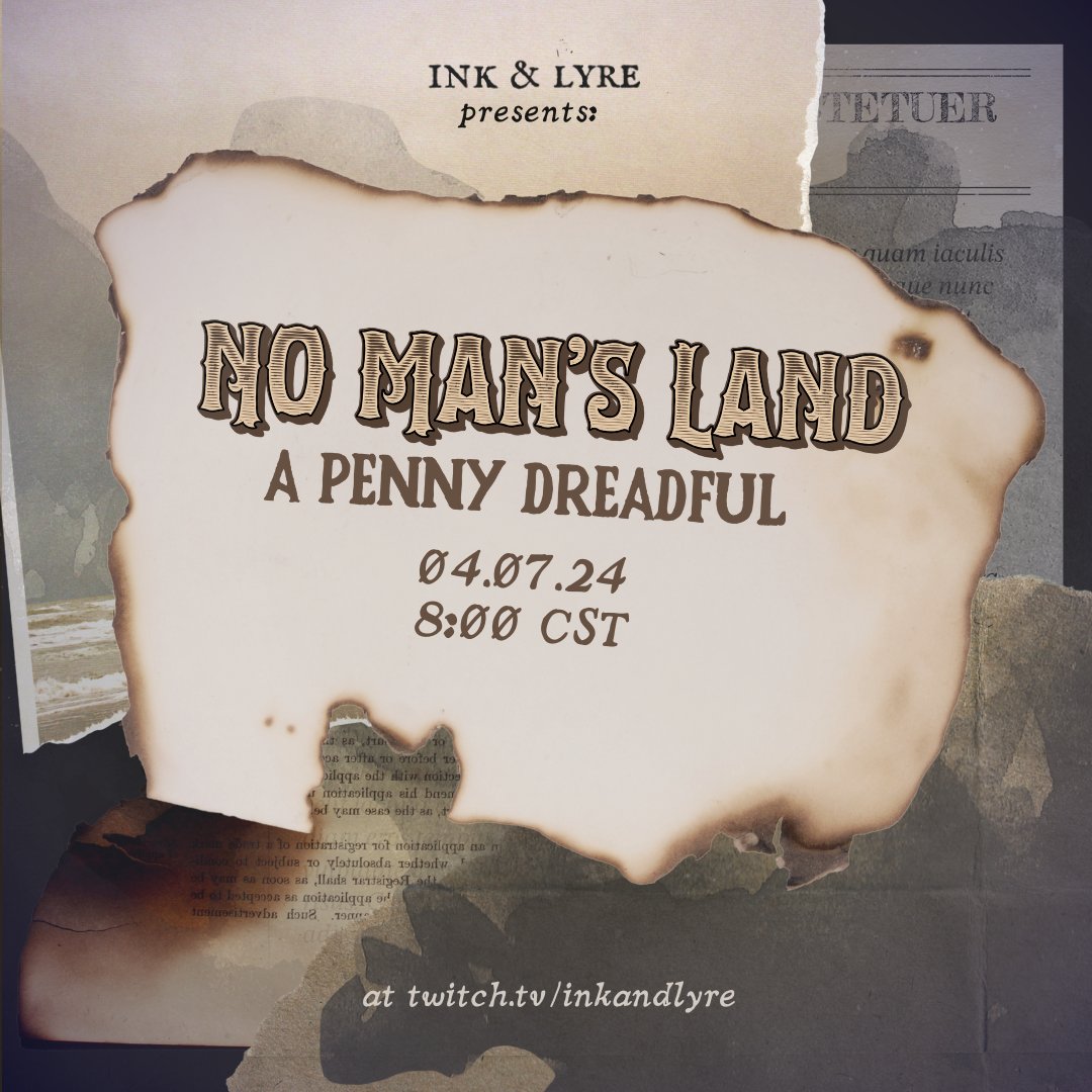 Join us tonight for the premiere of No Man’s Land, a Through the Breach campaign! This story is GM’d by Zack (@zaque_attaque), and the first leg of our journey loosely follows the Northern Aggression module from @WyrdGames !

Kordoni is played by our beloved @TesseraHariel🤎