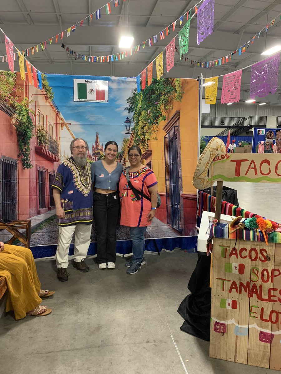 Enjoying the International Festival with my husband and daughter. Great food.