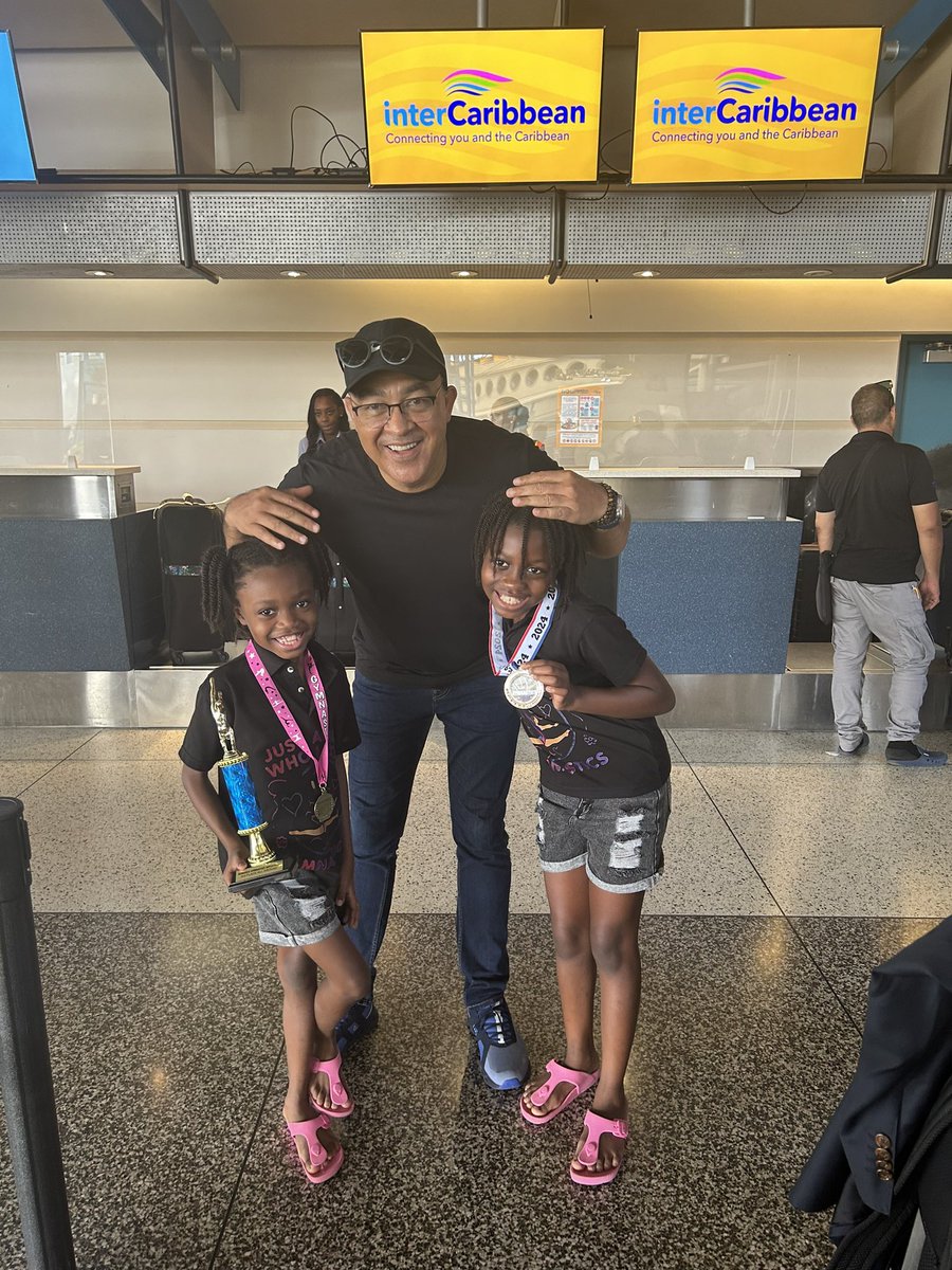Met up with these two young sisters - Torrian & Thea Ried - 10 & 8 years old, who won medals at the Trident Classic gymnastic tournament in Barbados 🇧🇧. Congrats to them, their supportive parents & to their school - Orange Bay Prep., located in Hanover parish.