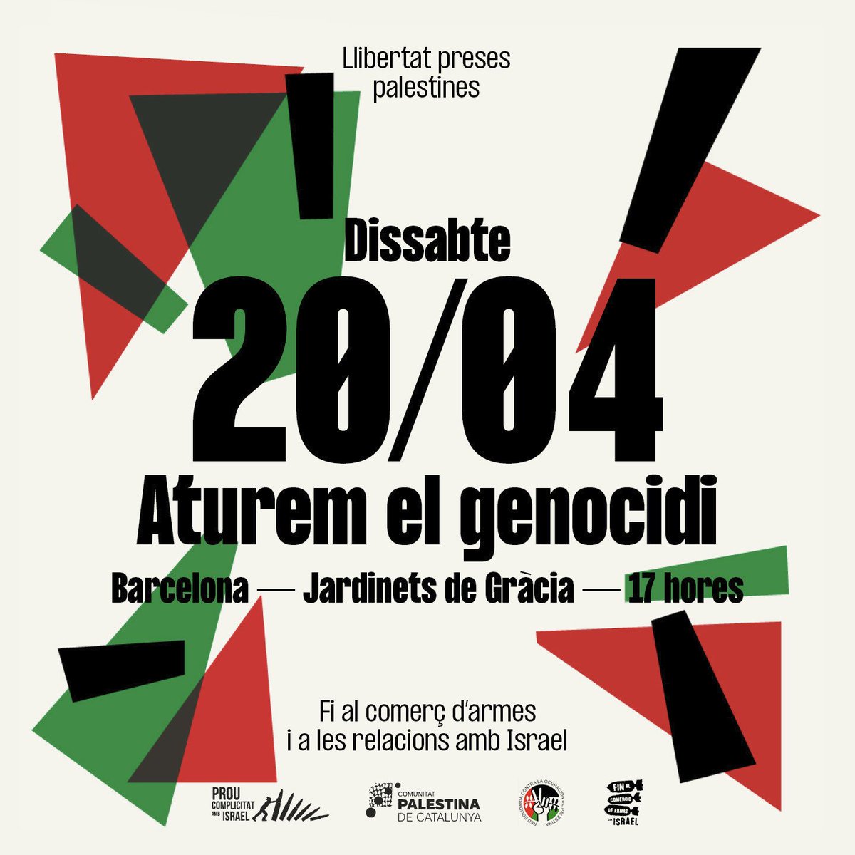 6 mesos de genocidi i 76 anys d'ocupació i neteja ètnica.
Cal aturar la complicitat dels nostres governants, començant per posar fi al comerç d'armes amb Israel.
No et lamentis, mobilitza't!!!
#AturemElGenocidi
#StopArmesAmbIsrael
#BDS