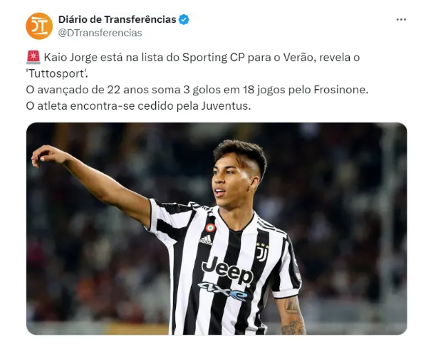 SepData's tweet image. Kaio Jorge foi banco novamente hoje no Frosinone...

Mas devemos ter concorrência na janela de verão europeu @diegofirmino