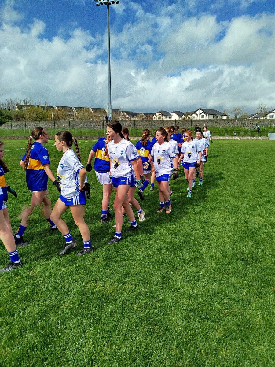 Well done to our Primary Game Ladies Football Team who gave an exhibition against a super @CnamB_Waterford team during today’s @MunsterGAA Primary Game match. The future is bright for @TippLadiesFB!