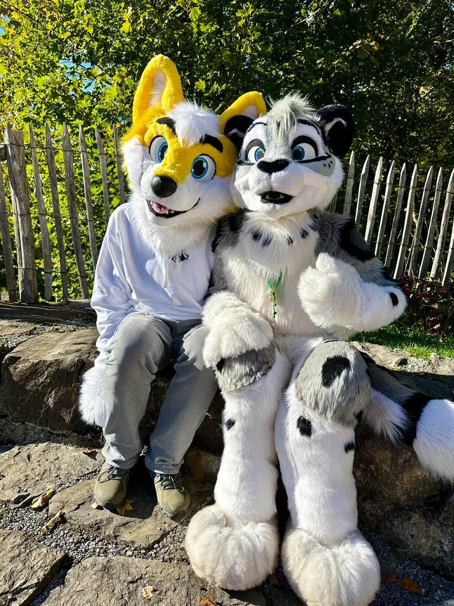 ☀️@Kyyp_Snowmew and I enjoy the warm sun rays this weekend!☀️ 🪡@LorfyTheFox