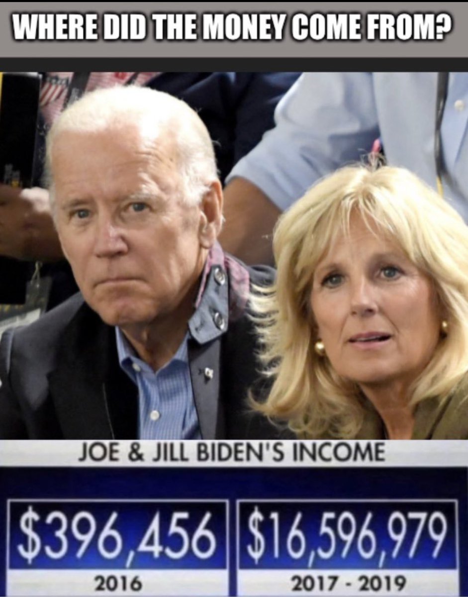 Jill Biden has prospered from Bidens corruption. You can bet when Trump has his (AG) go after Joe, her ass is going down too