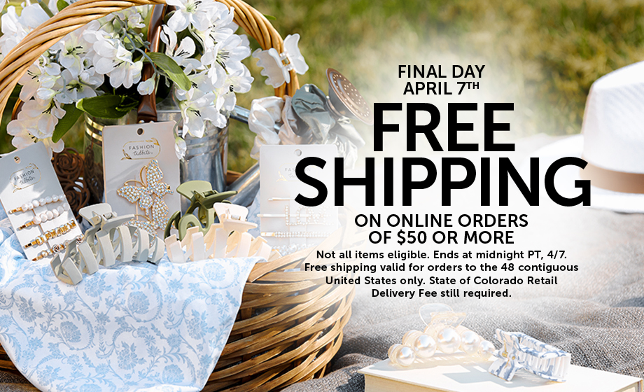 Ready for Free Shipping Sunday? Shop online today to save! Ends today, 4/7. bit.ly/49Ws9jn