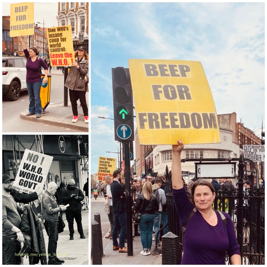 WHO the people say no!
#whothepeoplesayno 

Say no to the “International  Health Regulations” & “Pandemic Treaty”.

#outreach #yellowboards #yellowboardarmy 
#peopleforthepeople #london
