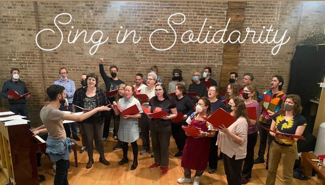 nycdsaChoir's tweet photo. 🎤 Join the chorus of change with Sing in Solidarity in 2 DAYS! 
Rehearse with us:
🗓️Tues, April 9 | 6-9 PM | 📍#misenplace #brooklyn 
Prepping for our 6/16 concert with international songs that stir the soul! #SingInSolidarity #ActivistMusic #ChoirLife #NYCDSAChoir ✊ https://t.co/rKmMBGBMj6