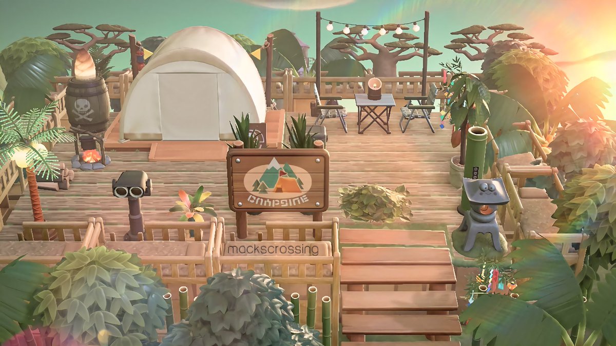 campsite in the jungle🌿⛺️🌴

#acnh #acnhinspo #animalcrossing #animalcrossingnewhorizons 🍃🌱
