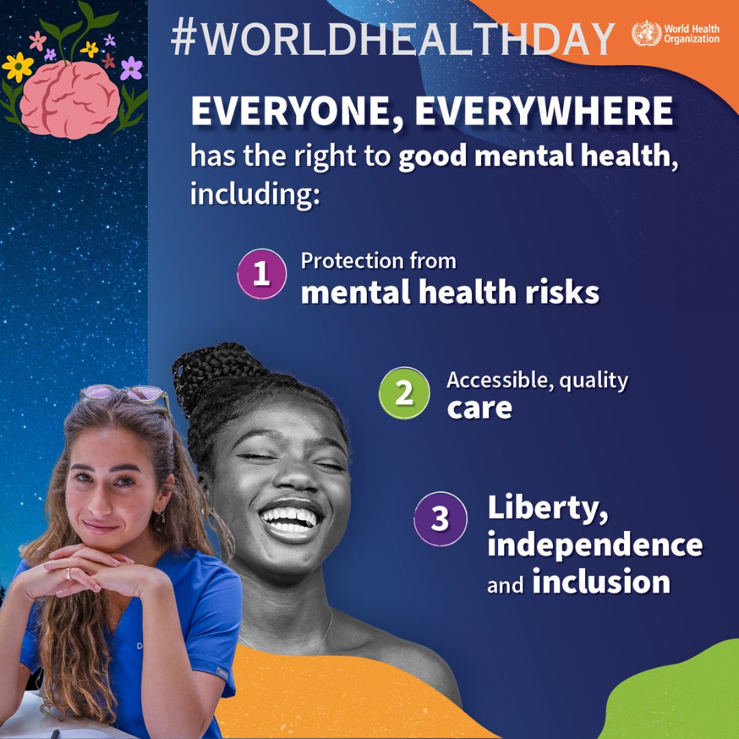 April 7️⃣th🟰 #WORLDHEALTHDAY Theme= #myhealthnyright But not everyone around the globe 🌍 has access to mental healthcare, let alone healthcare. It’s highly important to note that SUICIDE is still illegal in certain countries💔I can only hope things change for humanity’s sake.