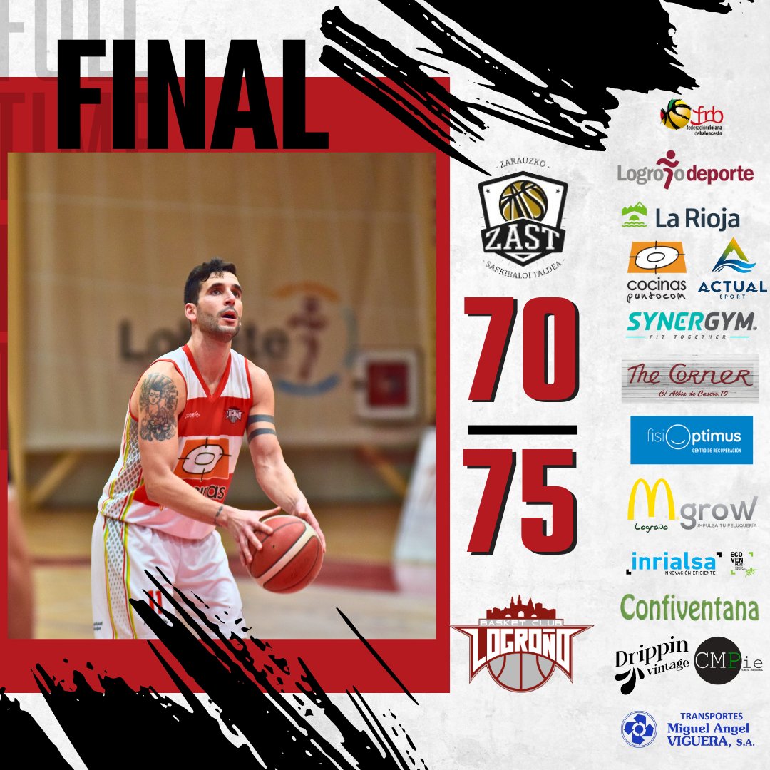 FINAL | ULACIA Zarautz 70-75 LBC @cocinascom Los #Blanquirrojos⚪️🔴 sobreviven a una mala segunda mitad y apuraran sus opciones de luchar por el primer puesto. 📊👇🏻 baloncestoenvivo.feb.es/partido/2347248