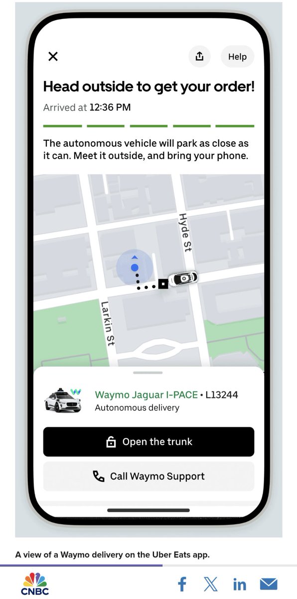 Exciting to see self-driving cars to deliver UberEat orders!

That's a great use case for autonomous cars, beyond robo-taxis.