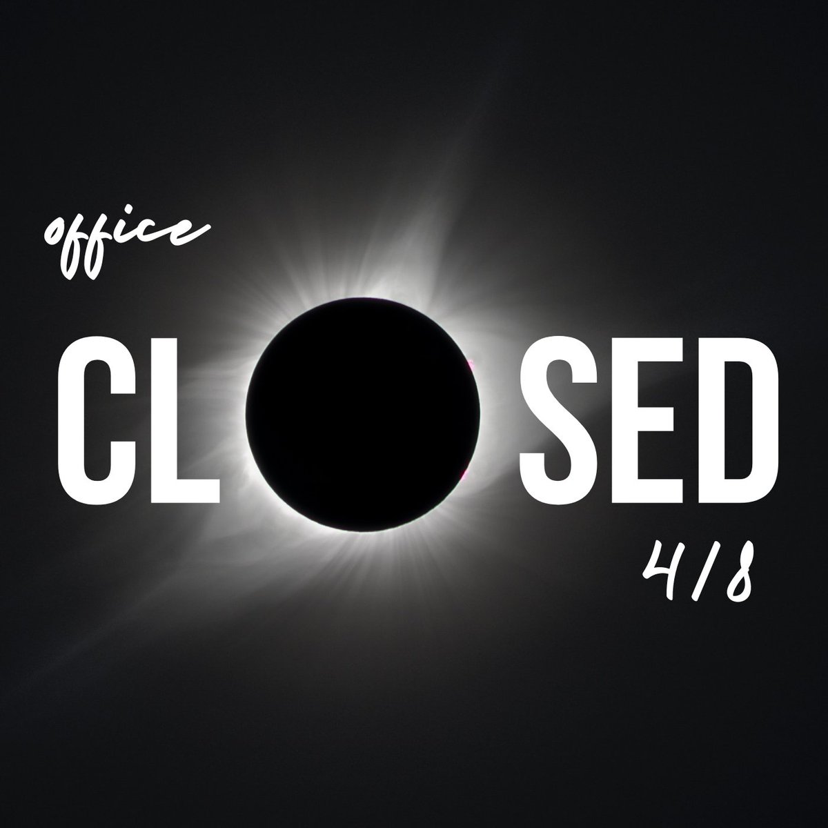 The church office will be closed tomorrow. See ya Tuesday👋🌚🌛