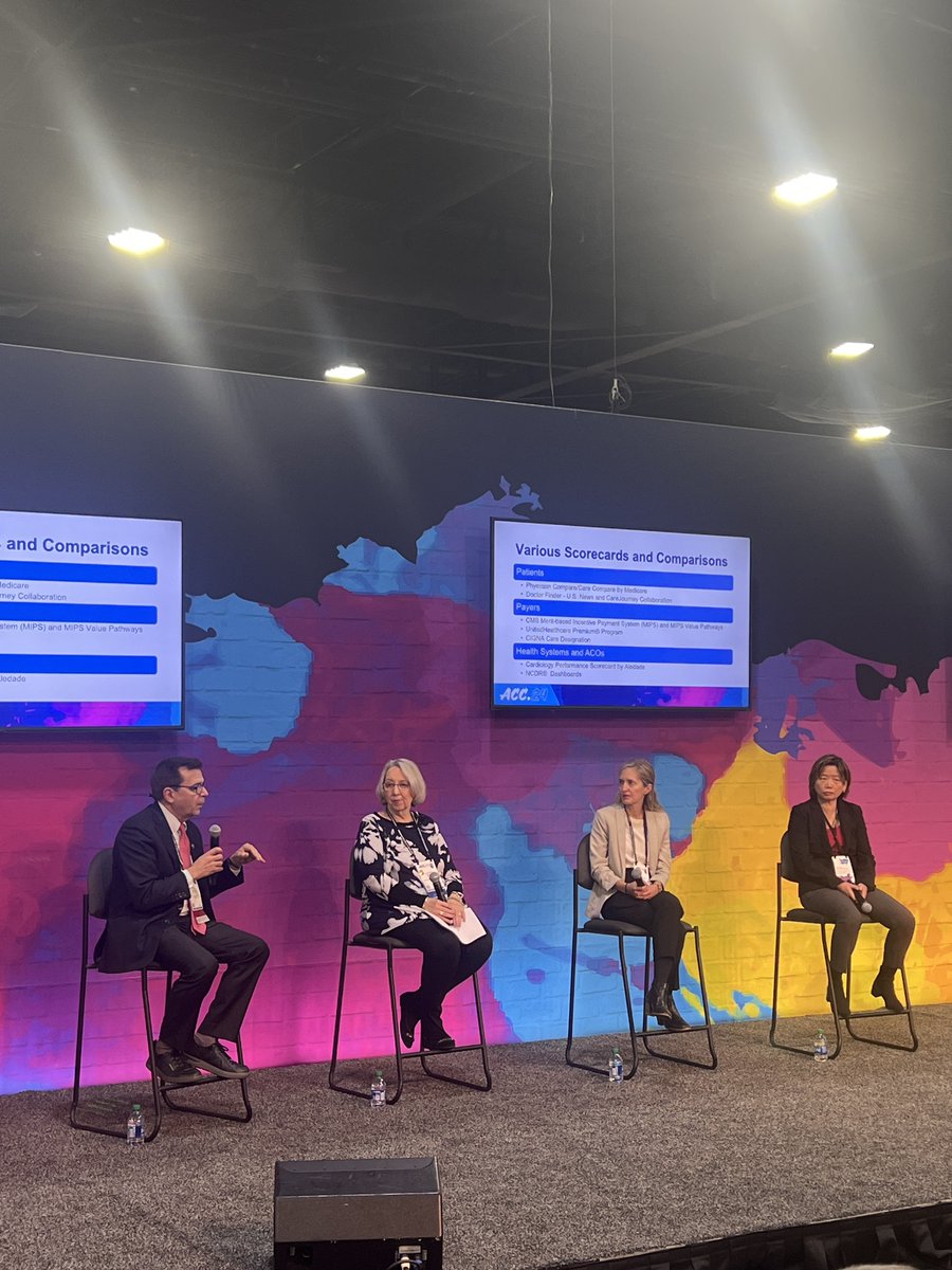 We’re getting started #ACC24 Heart2Heart Stage with a value-based care expert panel session focused on “report-carding.” Stop by on your way through the Lounge and Learn Pavilion now to hear from ACC leaders @CathieBiga, @PaulNCasale & more.