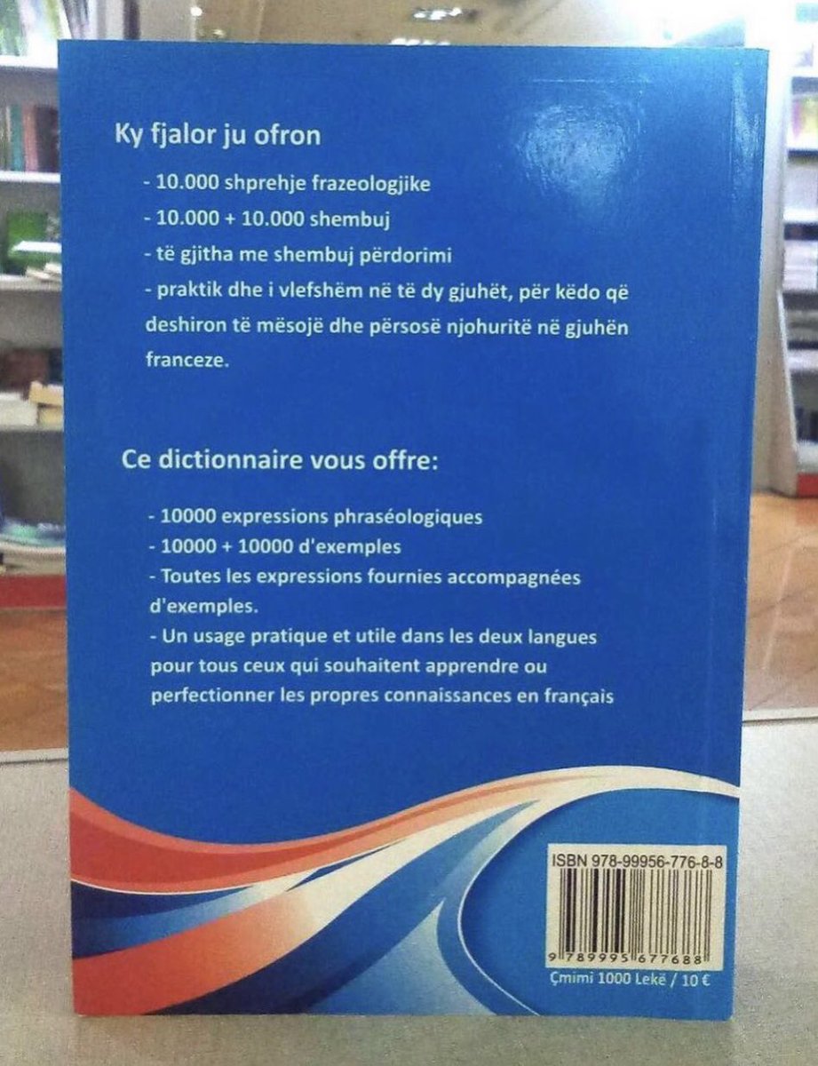 “Fjalor frazeologjik dykahesh. Frëngjisht -Shqip- Frëngjisht” 1000 lekë. 652 faqe. #shqip #fjalor #frengjisht @librarialbania #edfa #edfabotime