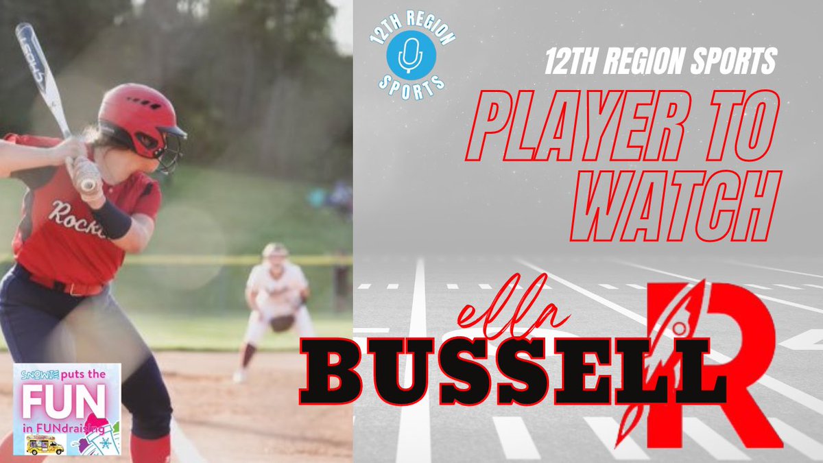 🥎PLAYER TO WATCH🥎 This weeks Snowie Ice Player to Watch is @ella_bussell of @RockSoftballKY Ella is so far in 11 games has 41AB 11 Runs 18 Hits 12 RBI’s 3 HR and has a .440 Batting Average. (stats before March 30th according to KHSAA)