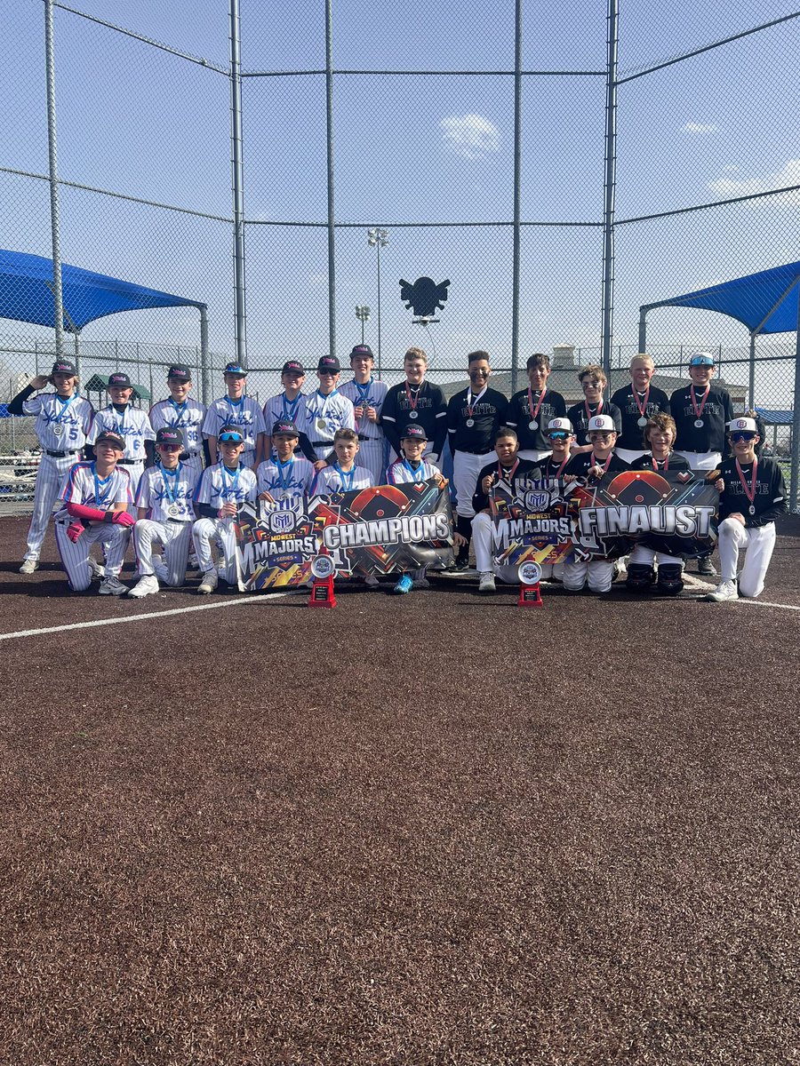 Congratulations to both of these teams on making it to the championship game in one of the most competitive events in the Midwest! #PlayUSSSA #MidwestMajorsSeries 

12major Finalists:

🥇- Klutch (Missouri)
🥈- Millard United (Nebraska)

@USSSA_Midwest | @USSSABSBL | @USSSA_KC |
