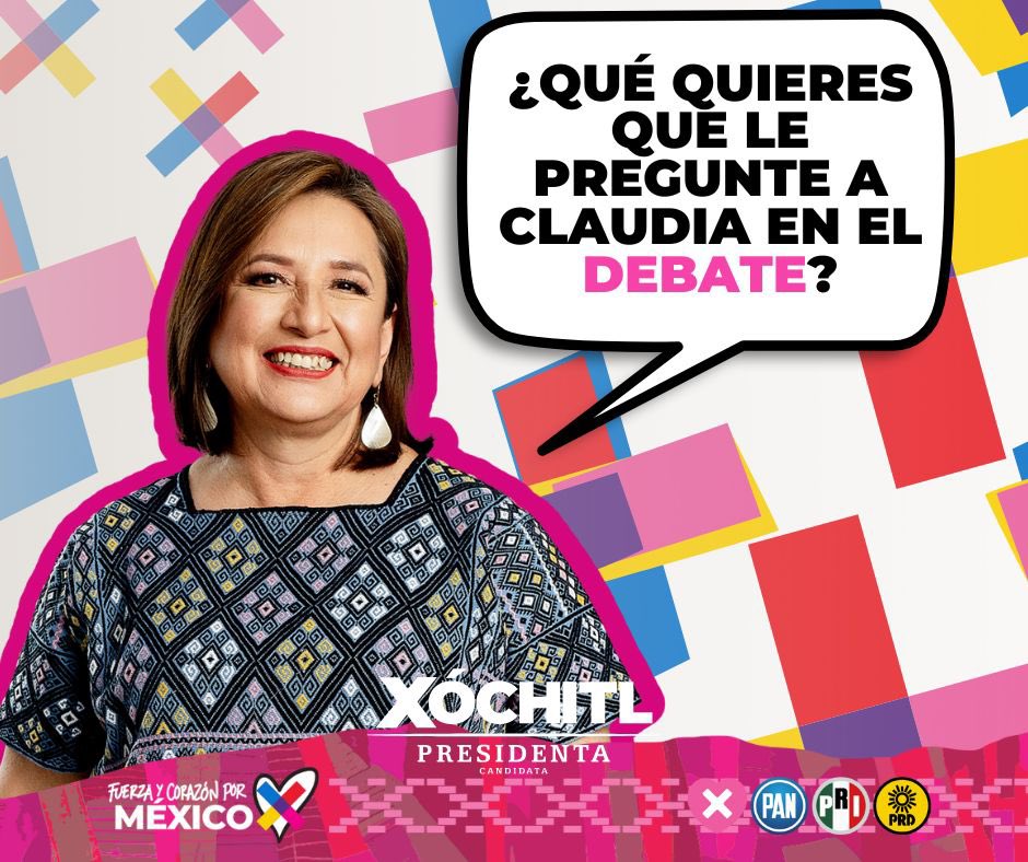 Los mexicanos merecemos que @Claudiashein deje de mentirnos y nos hable con la verdad. Hoy no podrá esconderse. ¿Qué quieres que le pregunte? Te leo en los comentarios. 👇🏼 #DebateX