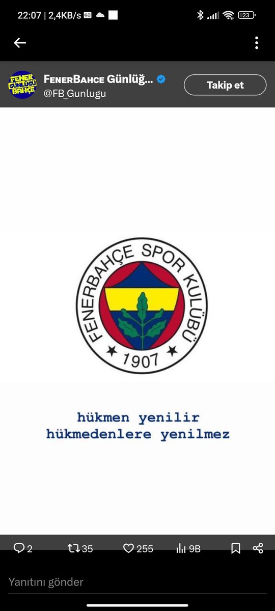 Fenerbahçe hükmen yenilir hükmedenlere yenilmez