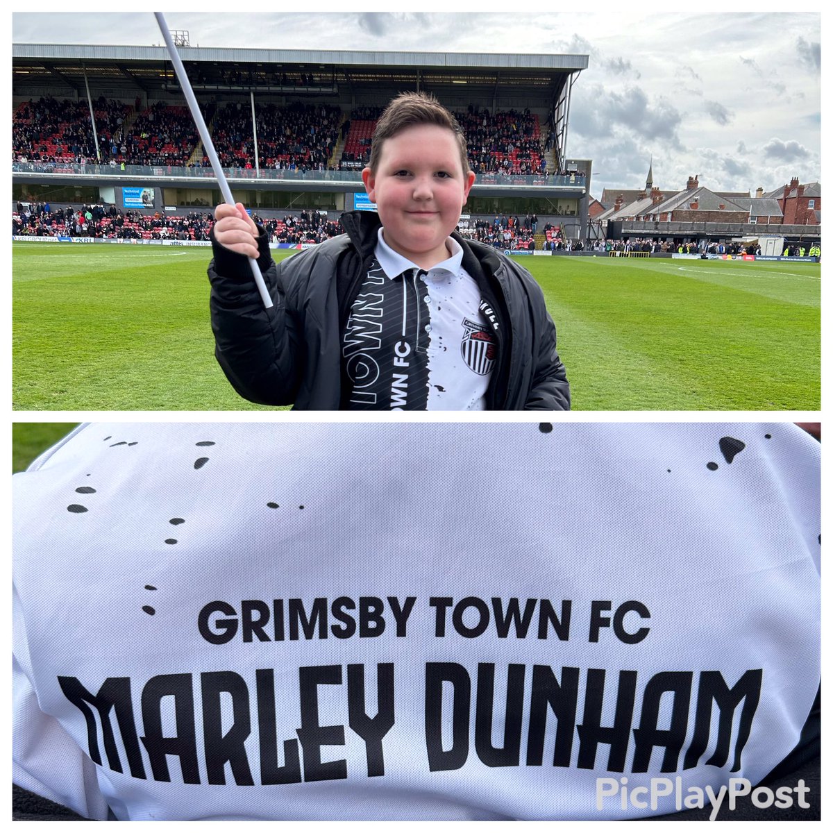 GtfcCo's tweet photo. GTFC V Newport

A big thank you to our flag bearers. They did a fantastic job!

Chester
George
Abigail
Marley
Henry
Casey

If you’d like to be a flag bearer for the last home game of the season or know someone who might. Please email me hayley@marinerstrust.co.uk https://t.co/Fc0wbn8oB8