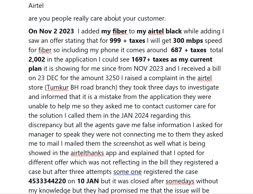 AkshithTp's tweet photo. @airtelindia @airtelnews @bhartiairtelfdn #banairtel 
are you people really care about your customer. you guys made me pay 4800 extra in the bill. if i tried to ask your executive will say it's your mistake. &amp; i'm here since 14 years but for me you gave this kind of bad services https://t.co/gMZ0ANHiXy