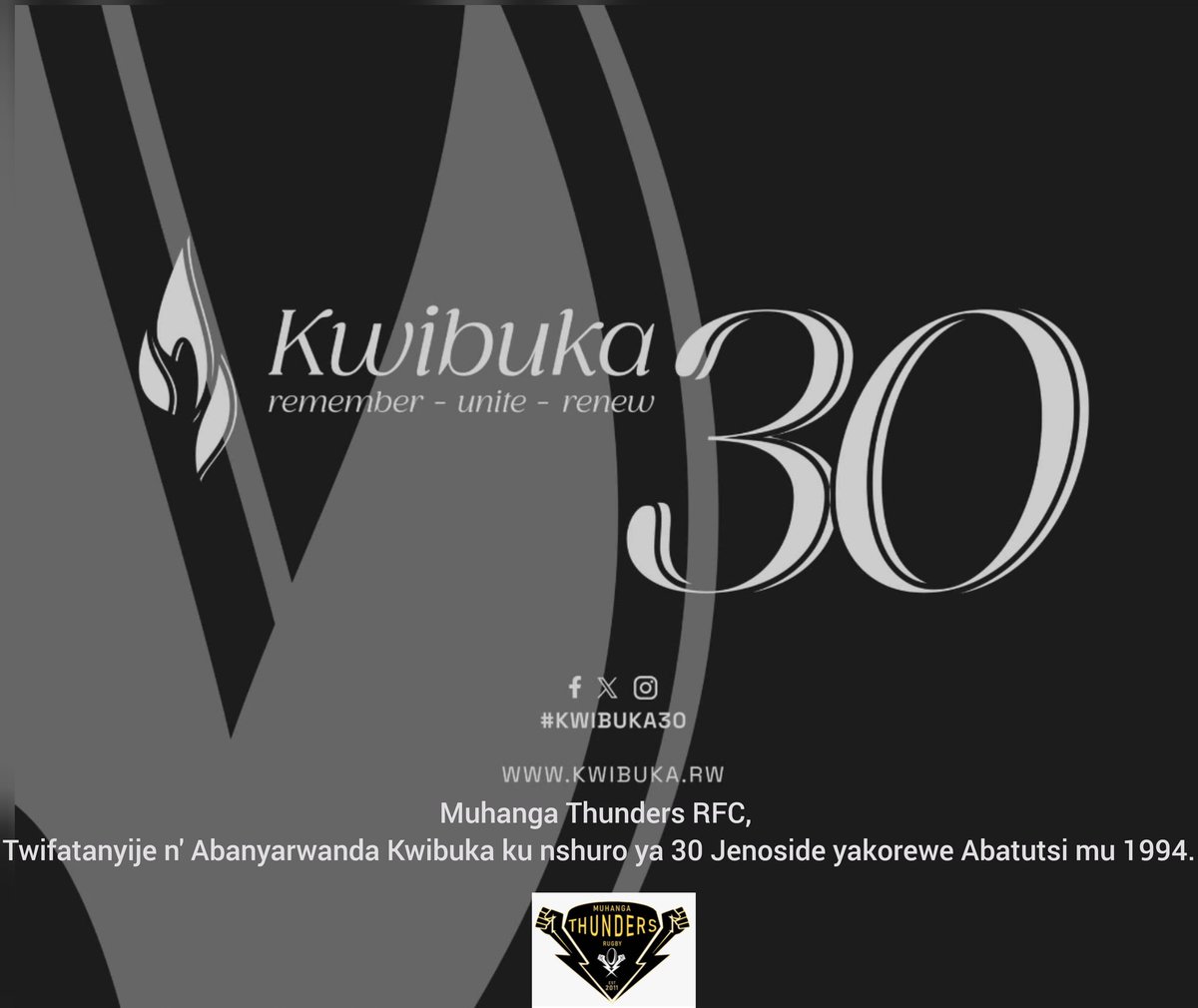 MuhangaThunders's tweet photo. #Kwibuka30 
"Remember, Unite, Renew" https://t.co/NYw7FYoPip