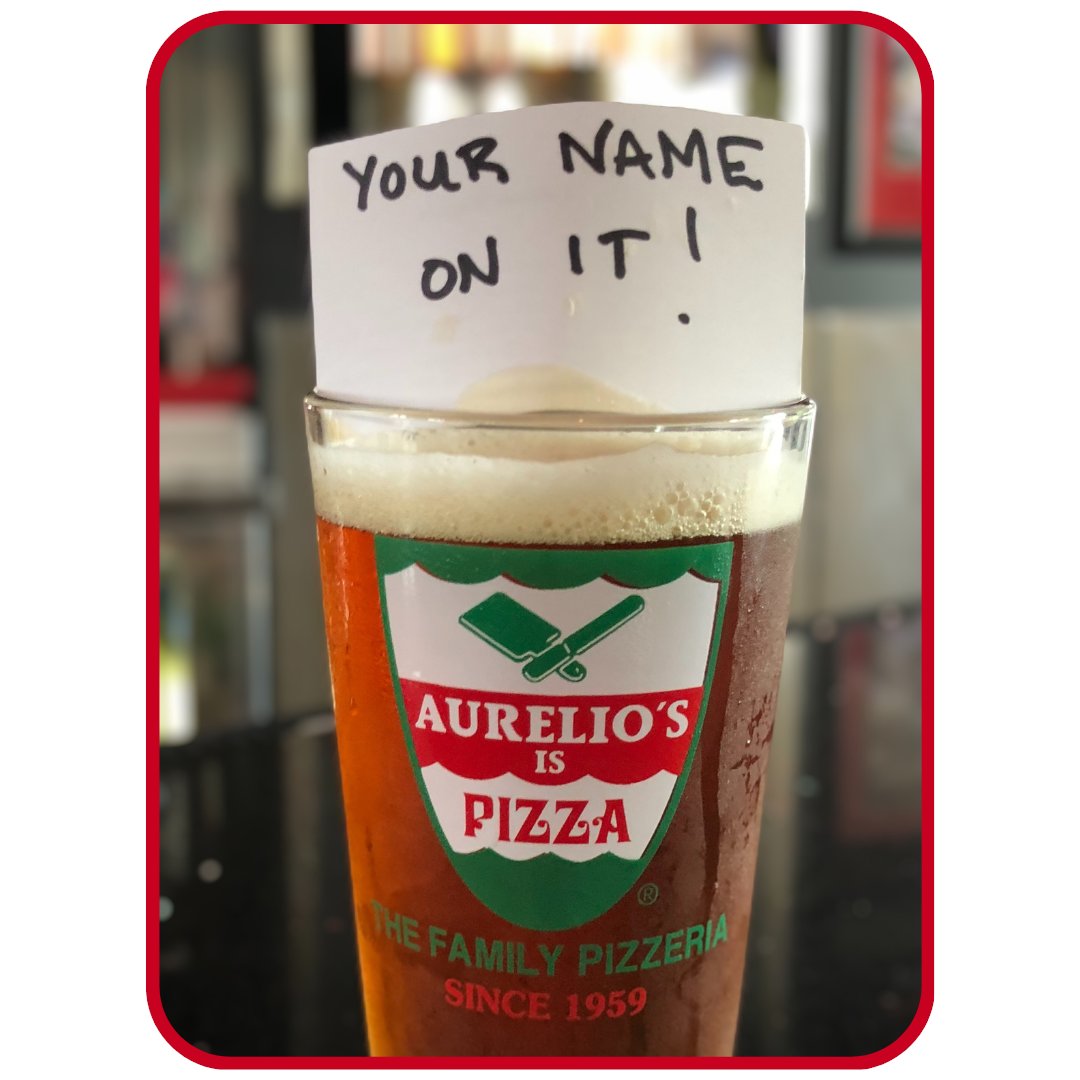 Cheers to National Beer Day!!! We Have One with Your Name on It. Stop in for a pizza & beer today. #AureliosNaperville #AURBAR #BestPizza #BestBeerBar #MyAurelios
