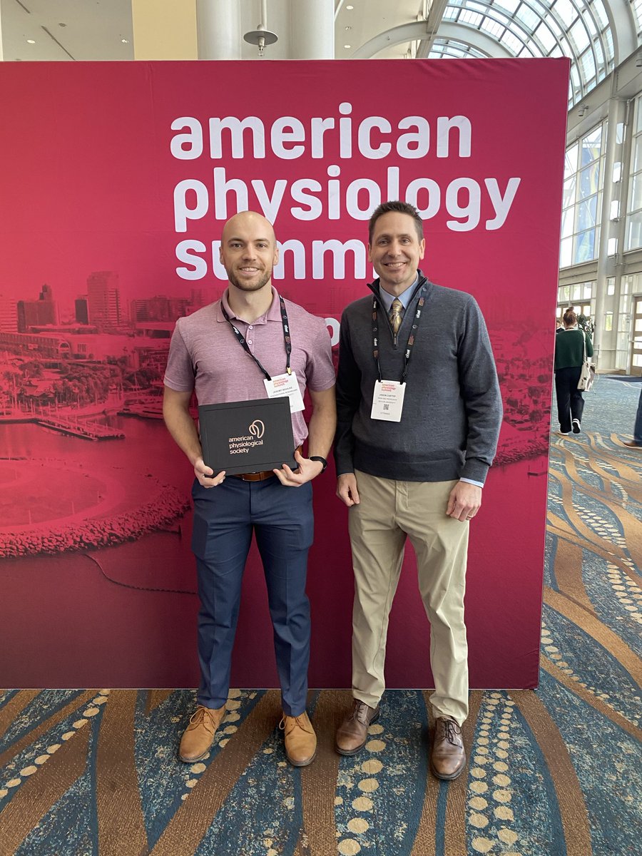 Congrats ⁦@BigalkeJeremy⁩ on NCAR postdoc oral presentation award during the ⁦@APSPhysiology⁩ Summit!! ⁦@RobbinsCollege⁩ ⁦@Baylor⁩ #SicEm