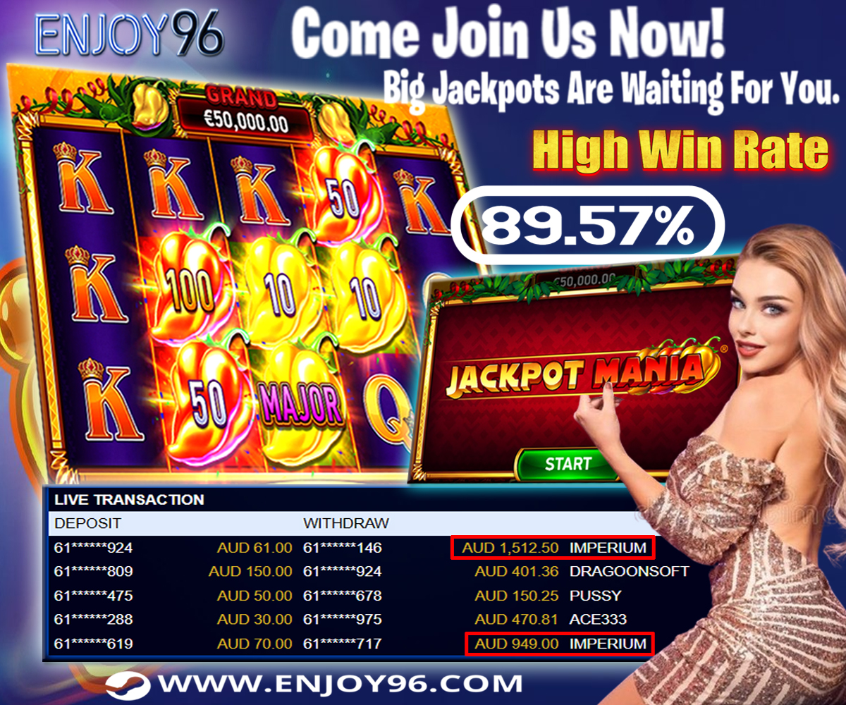 🌟 Congratulation OUR ENJOY96 BIG WINNER 🌟
Date : 08 / APRIL / 2024      
✅ Platform: IMPERIUM GAMES

🧧 COME AND TRY YOUR LUCK WITH US NOW! 🎁

#Australia #Sydney #Perth #Melbourne #Brisbane #AustraliaOnlineCasino #slotgames #newsouthwales #auspol #Origin #tbt #ausopen #AUS