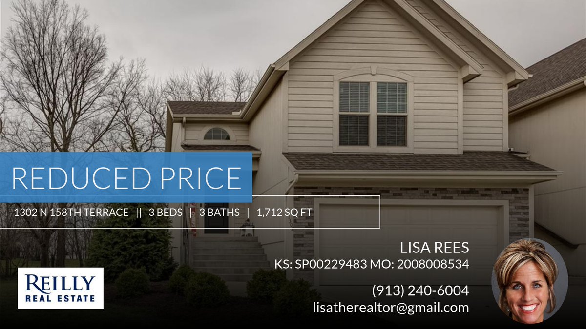 lisarees's tweet photo. 📍 Reduced Price 📍 This recently reduced home at 1302 N 158th Terrace in Basehor won't last long, so, don't wait to set up a showing! Reach out here or at (913) 240-6004 for more information!

Lisa Rees - Reilly Real Estat... https://t.co/U5wQR8zvNJ https://t.co/PellaJmpci
