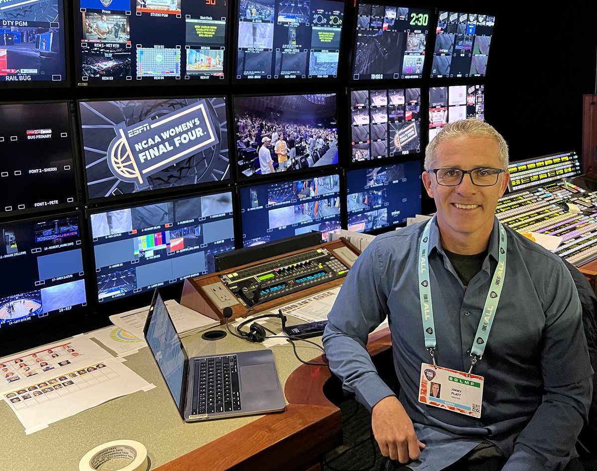 Jimmy Platt directs his sixth NCAA Women’s 🏀 Championship today. Big-time events are nothing new to him, having directed MNF, the CFP, and more. What does he expect, what production tools does he value, and how has he seen the women’s game grow.  Q&A: sportsvideo.org/2024/04/05/nca…