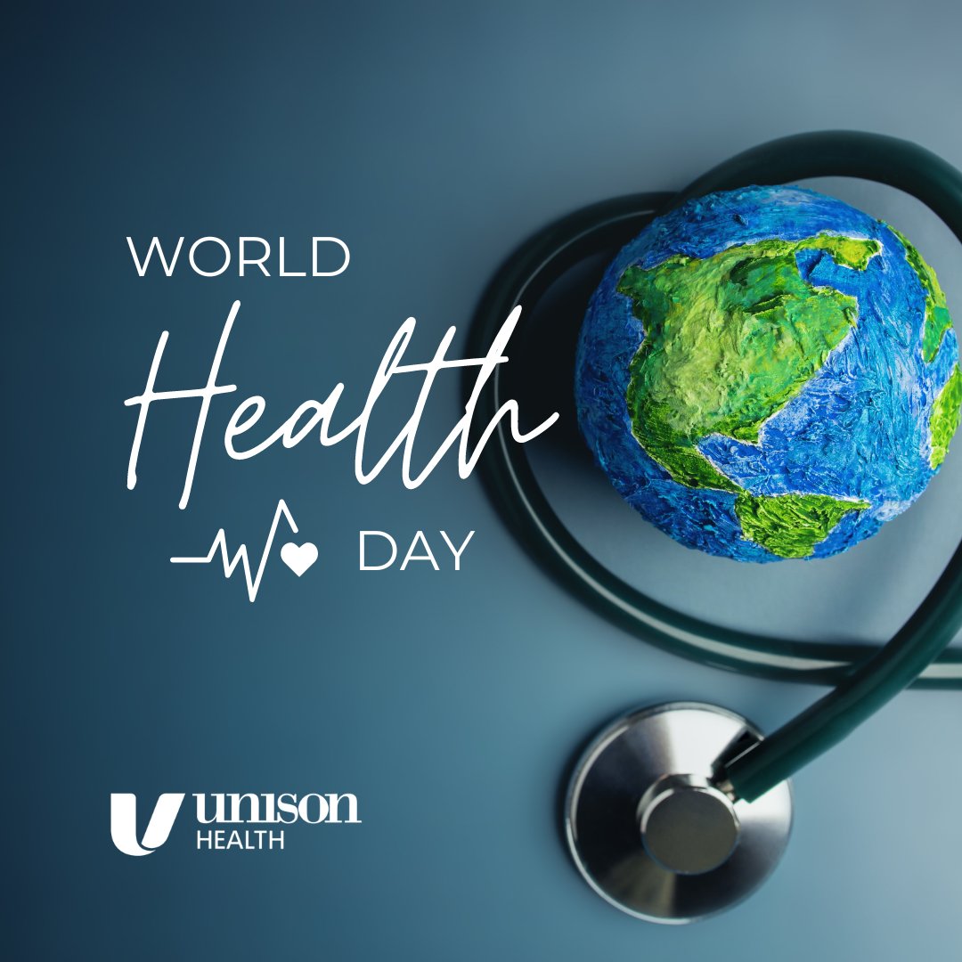 Happy World Health Day from Unison Health! Today we celebrate the power of good health and well-being. Remember to stay active, eat well, and take care of yourself. Let's continue to prioritize our health together! #WorldHealthDay #UnisonHealth #HealthyLiving