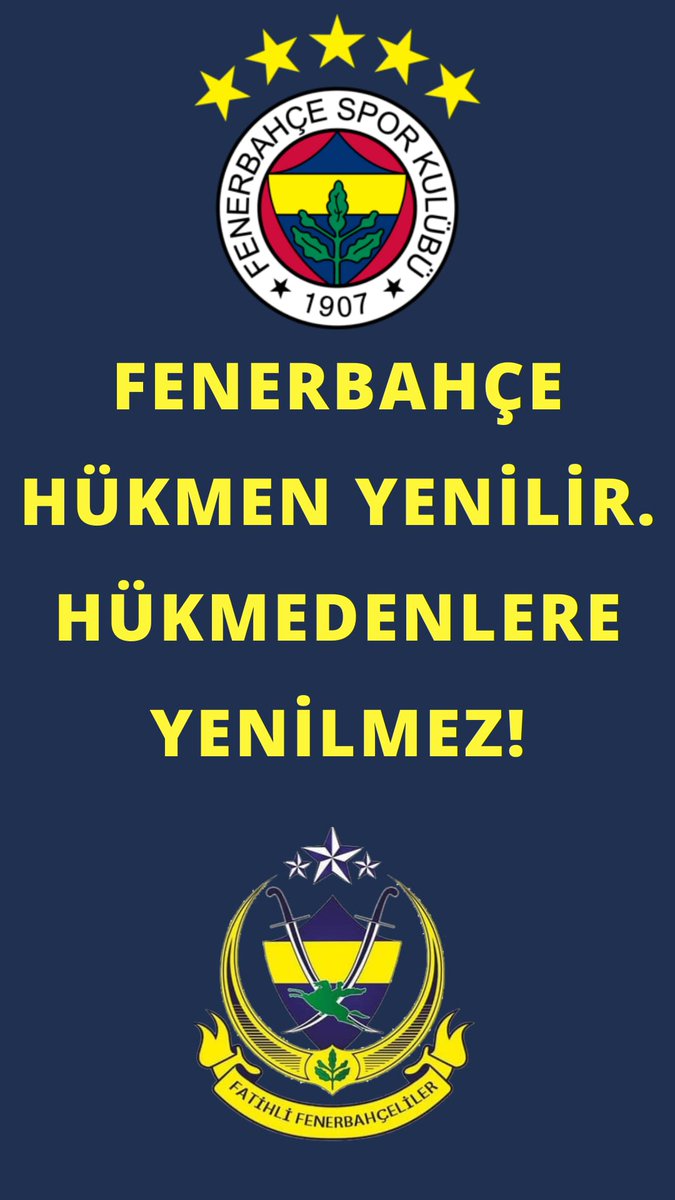 FENERBAHÇE HÜKMEN YENİLİR, HÜKMEDENLERE YENİLMEZ! #hükmedenlereyenilmez #fenerbahce #FenerbahçeU19 #TFFİSTİFA #Fenerbahce