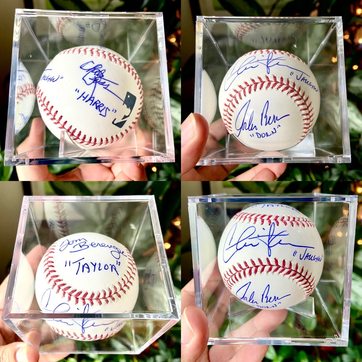Since it’s the 35th anniversary of the movie #MajorLeague, here’s a signed ball I got as a “from me to me” gift a few years ago. I loooove it. Wild thing, you make my heart sing! #baseball #baseballmovie ❤️⚾️💙