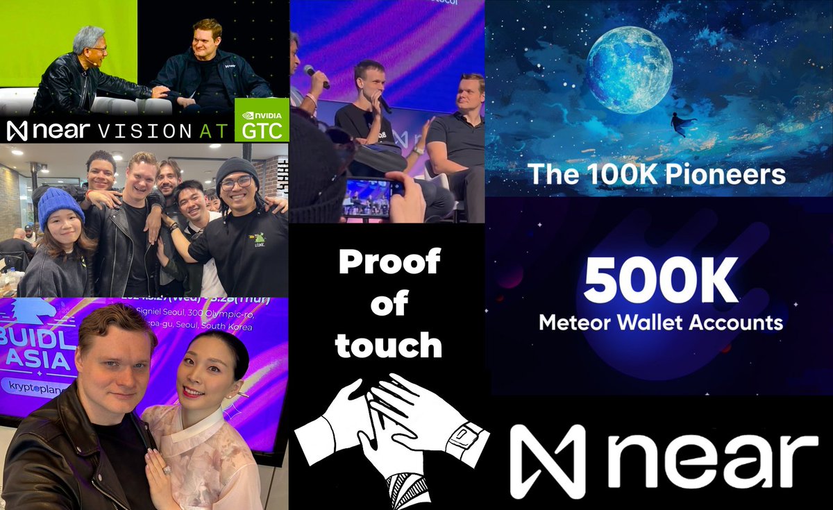 Kort_seven's tweet photo. Past week for #NEAR:
1/5
π₯ @ilblackdragon launched new consensus mechanism - "Proof of Touch"
π₯ 500k accounts in @MeteorWallet
π₯ @ParasHQ hit 100,000 followers
#ProofOfTouch @NEARWEEK #NEARProtocol https://t.co/TEvD2twF7E