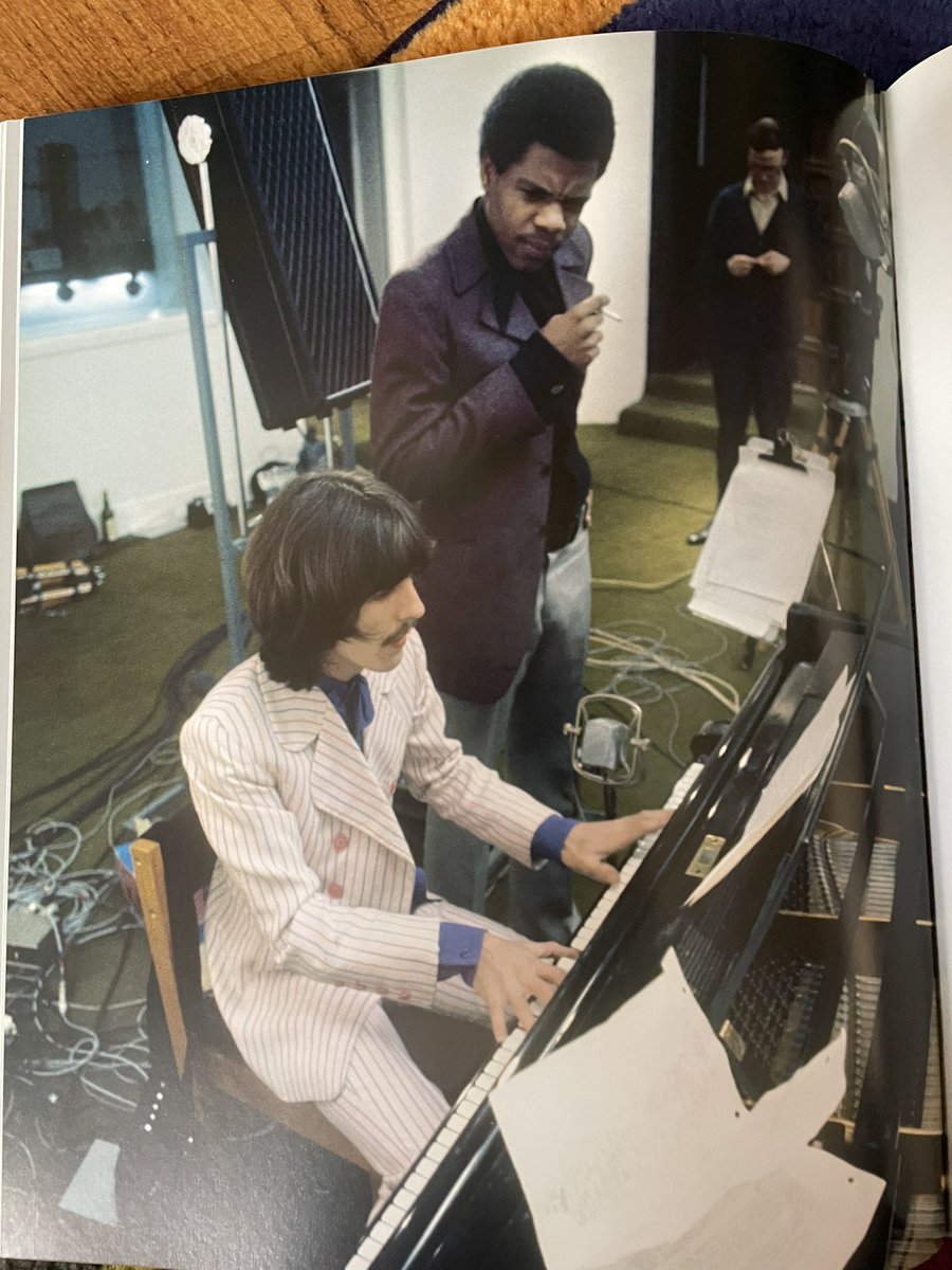 #isawthephotograph Today’s Beatles photo is…George and Billy Preston at the piano. They had been friends with Preston since meeting him in Hamburg while he played organ for Little Richard. His contributions to their final era of songs are tremendous