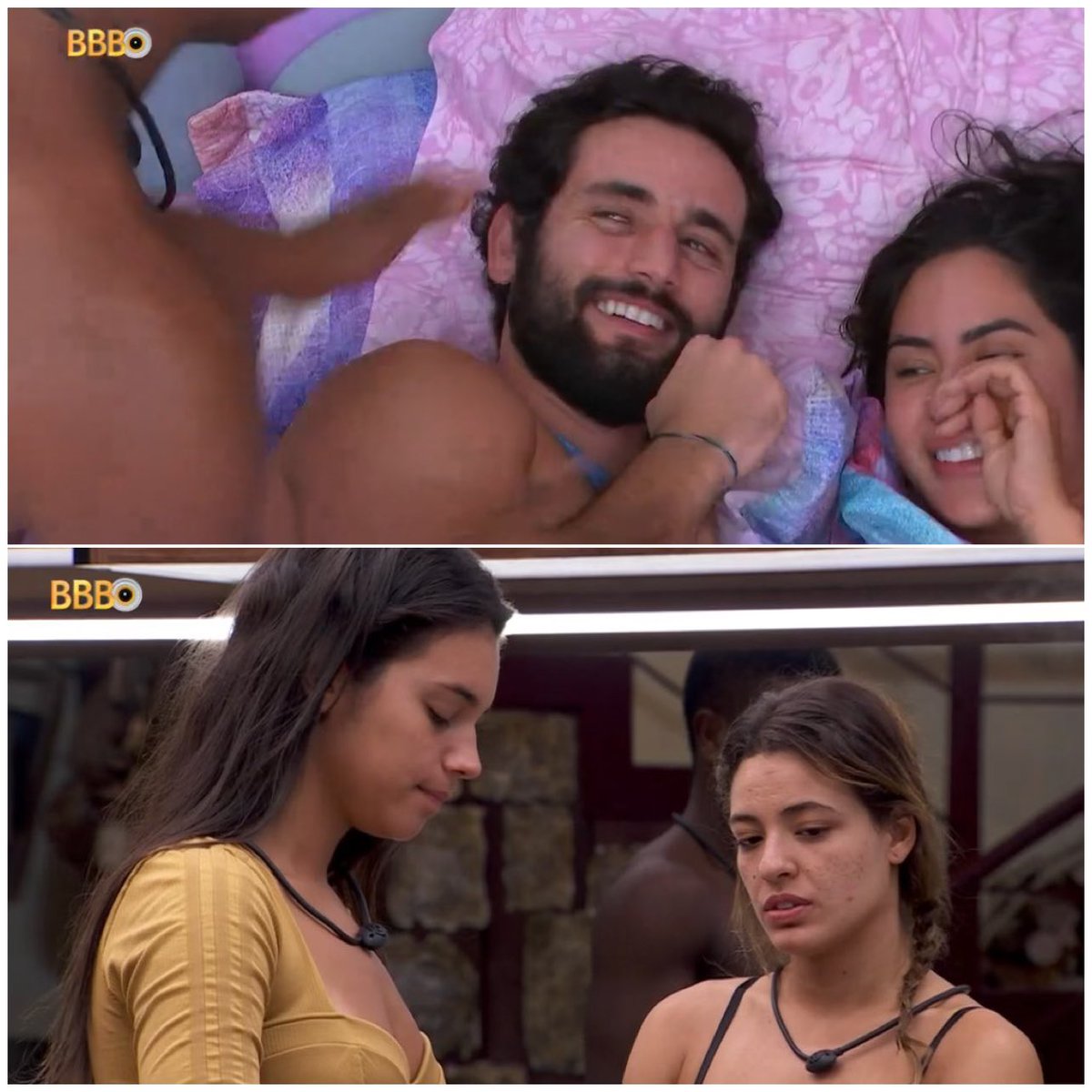 NazareAmarga's tweet photo. Podemos ser sinceros? Tá insuportável ver Alane e Beatriz dizendo que entregaram o prêmio por terem apoiado Matteus e Isabelle juntos. Elas que começaram e agora que o beijo aconteceu, elas estão culpando até o Davi. Incoerente demais. #BBB24 https://t.co/VEiwZmPeKV