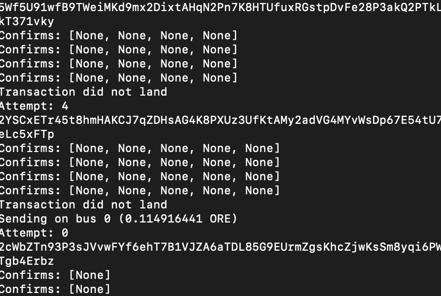 LeSmook139's tweet photo. @CryptoBlairo @QuickNode Cela ne fonctionne pas malgré tout cela et j'ai bien la dernière version. 
J'ai entre temps avancé sur Mac et dans mon terminal j'ai ceci et rien dans mon portefeuille Ore. https://t.co/qSusY4LLmv