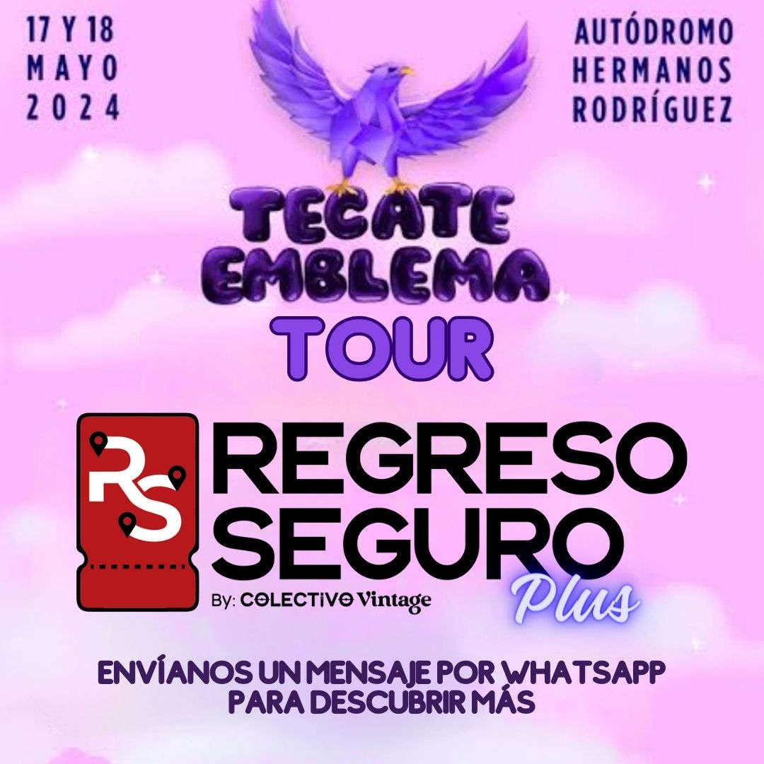 Amigos! ¡Prepárense para el Regreso Seguro Plus al festival Tecate Emblema! ¡Cupo limitado!
¡No te lo pierdas! 🫶
