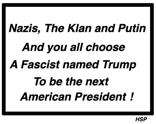 HowardPearlman9's tweet image. Are you a #Nazi, #Klan member or #Putin lover ?

Do you love #Fascism ?

Then this explains why you follow #Trump !