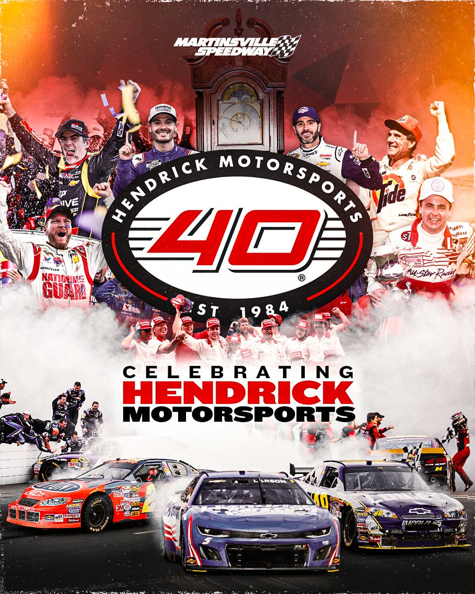 Cheers to 40 more, @TeamHendrick!