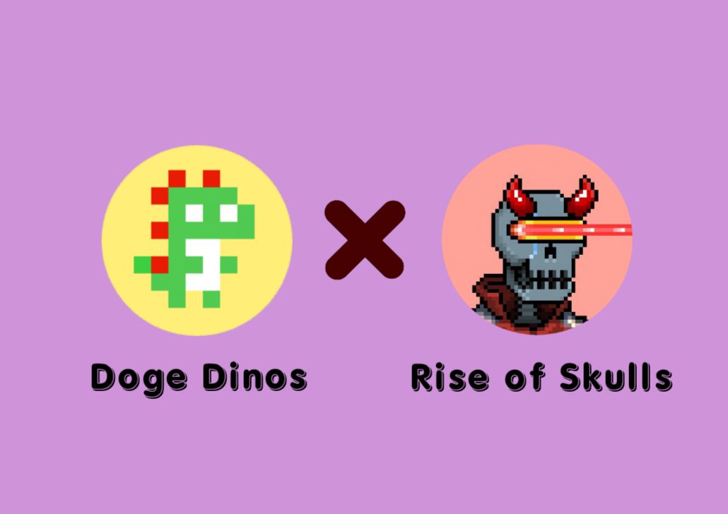 Partnership collaboration with an upcoming collection @Doge_Dinos @riseofskulls holders will get opportunity to get 5 Dinos as airdrop. To participate - Follow @riseofskulls & @Doge_Dinos - Like and RT - Tag 3 friends #doginals #skull #dino