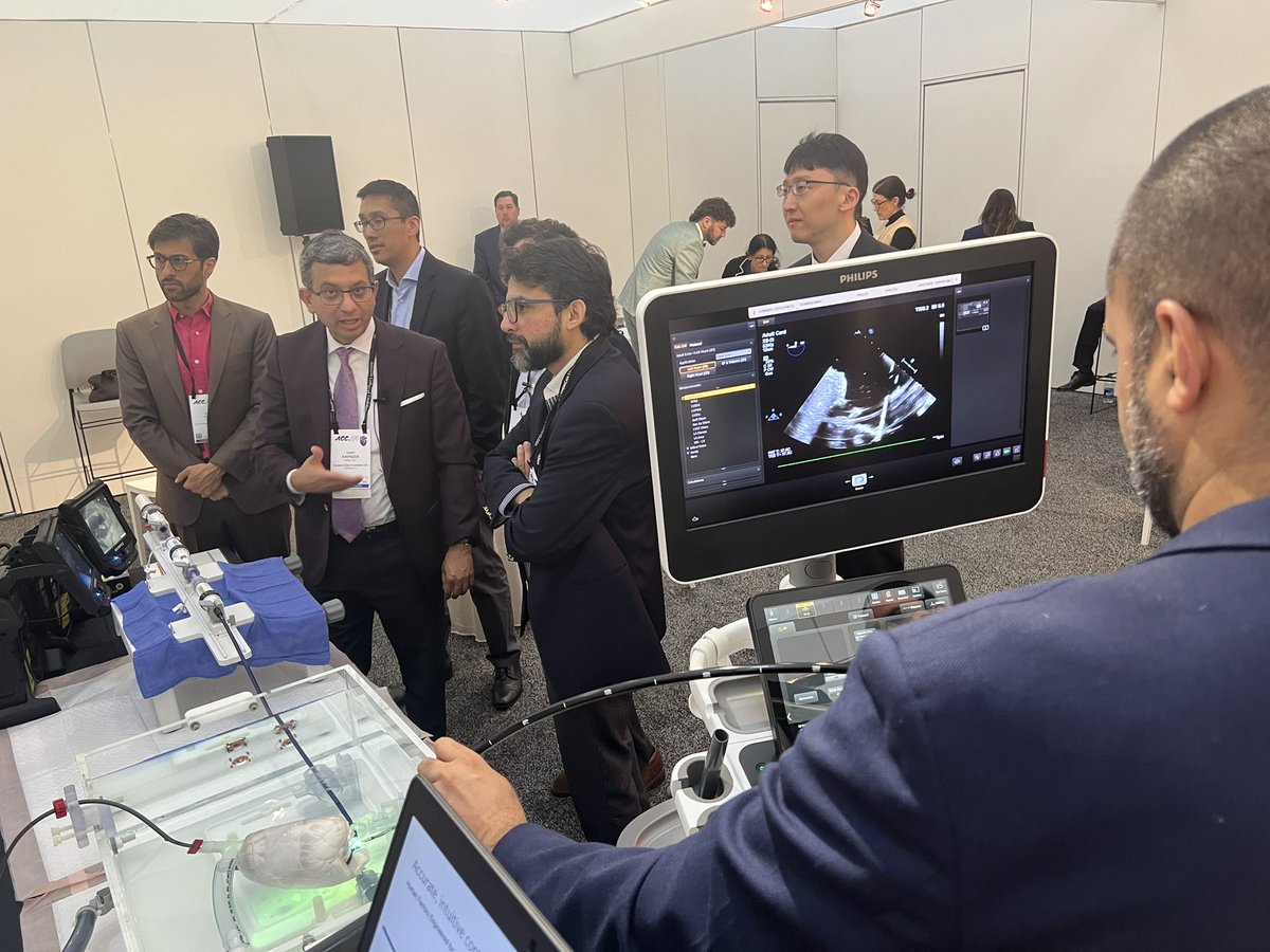 Amazing session and turn out with the beating heart model, live TEE and mTEER implantation at @OPCILive learning lab #ACC24 with @OKhaliqueMD @CathElectroSurg @tavrkapadia . Can not wait for #electrosurgery @OPCILive in May 2024 with so much more to come. @StFrancis_LI
