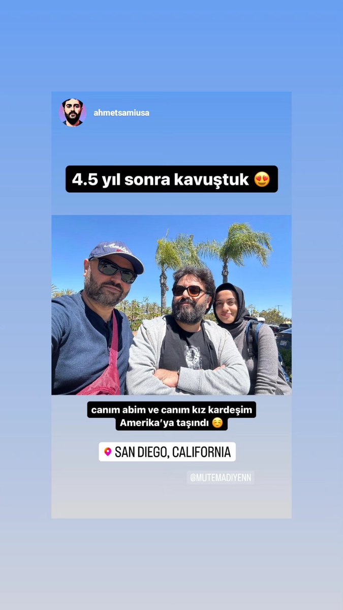 mutemad1yen's tweet photo. 4.5 yıl sonra kardeşim Ahmet Sami ile kavuştuk.
Biz geldik o Twitter'dan gitmiş ama olsun :)
Bizi bu kadar ayrı koyanları da Allah bildiği gibi yapsın 🤲 https://t.co/2w4VQDN9oP