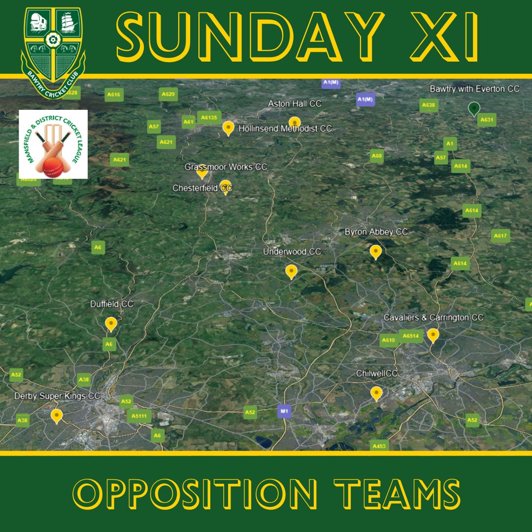7 Days to Go!

Our Sunday XI kick off their MDCL: Section One campaign NEXT SUNDAY at the Metcalfe Recreation Ground against @derbysuperkings!

This year, The Sunday XI will be playing a 18 matches - 9 at home (Metcalfe Recreation Ground) and 9 away!

#UPTHEBAW #BleedGreen
