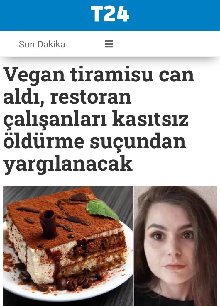 Kadın süt alerjisi olup vegan diye satıldığından ölmüştür ama

Türkiyede ki haber başlığı yazımı: