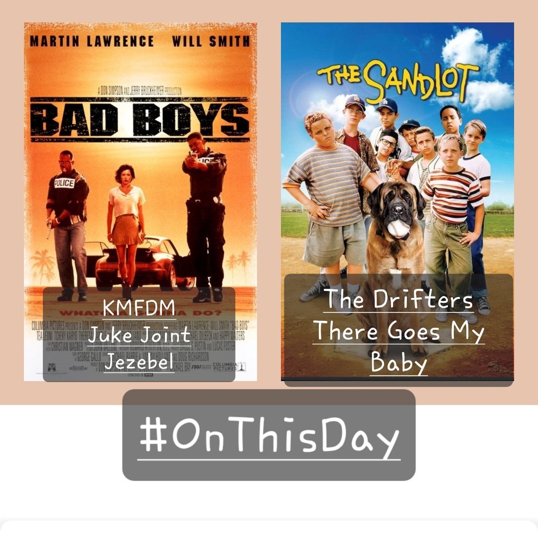 Right now on @cragsradio I am playing The Drifters There Goes My Baby and @kmfdmofficial Juke Joint Jezebel as they were used in the #Films #TheSandlot from 1993 & #BadBoys from 1995. Both were released #OnThisDay 7th April. #OTD #music #90s #soundtrack #radioshow #live #onair