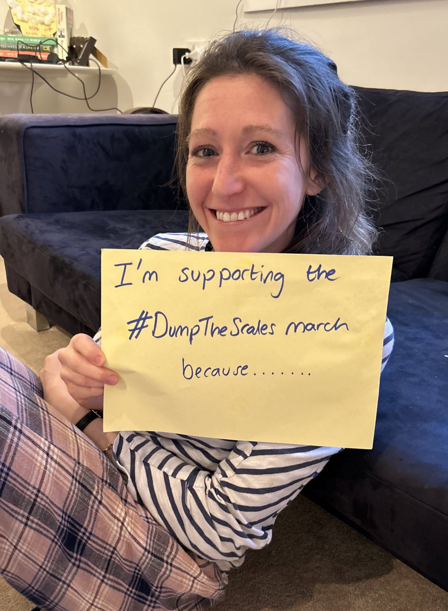 … Because no one should be condemned to a life of illness or be dying of an eating disorder in 2024 ‼️‼️ Please do get involved ahead of the march and tell us why you are supporting the #DumpTheScales march .. all you need is a piece of paper & a pen!