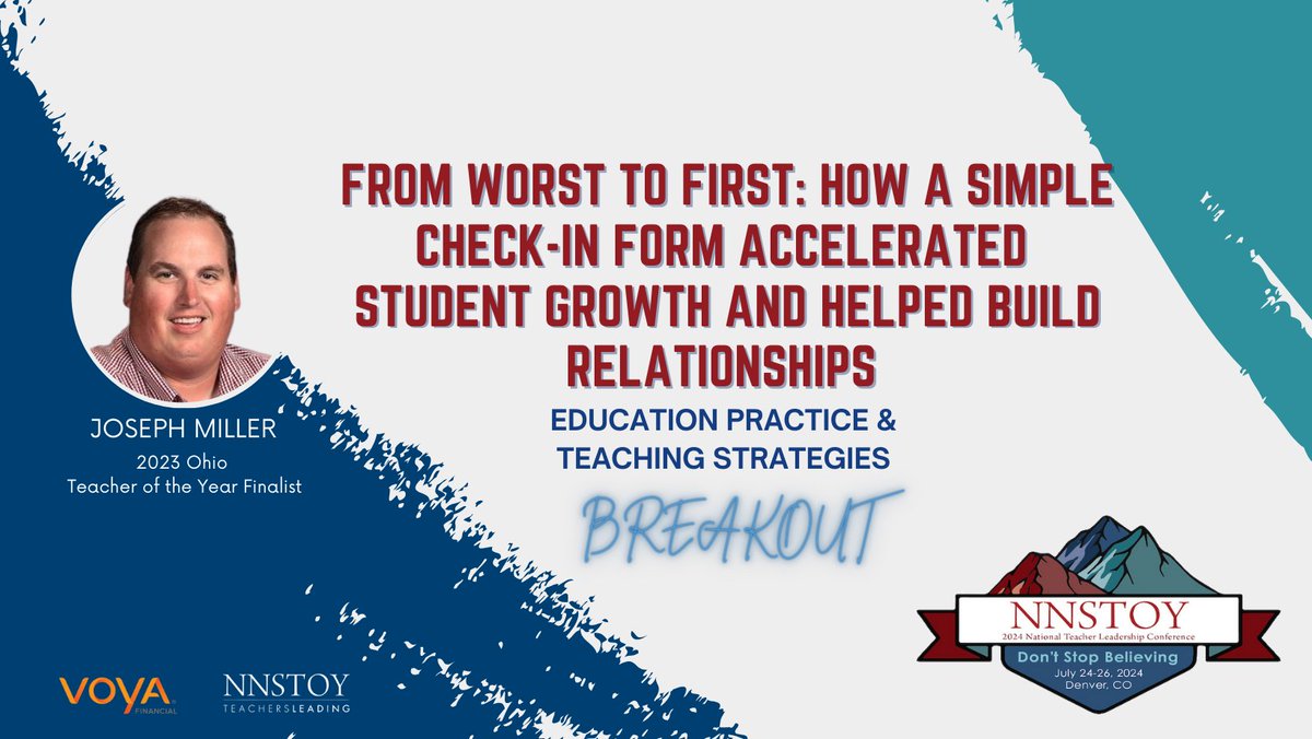 2023 Ohio Teacher of the Year Finalist, Joseph Miller will be one of many speakers at this year's 2024 National Teacher Leadership Conference. Learn more about Joseph and all our speakers by clicking this link: whova.com/web/ygFkZr0OAq…