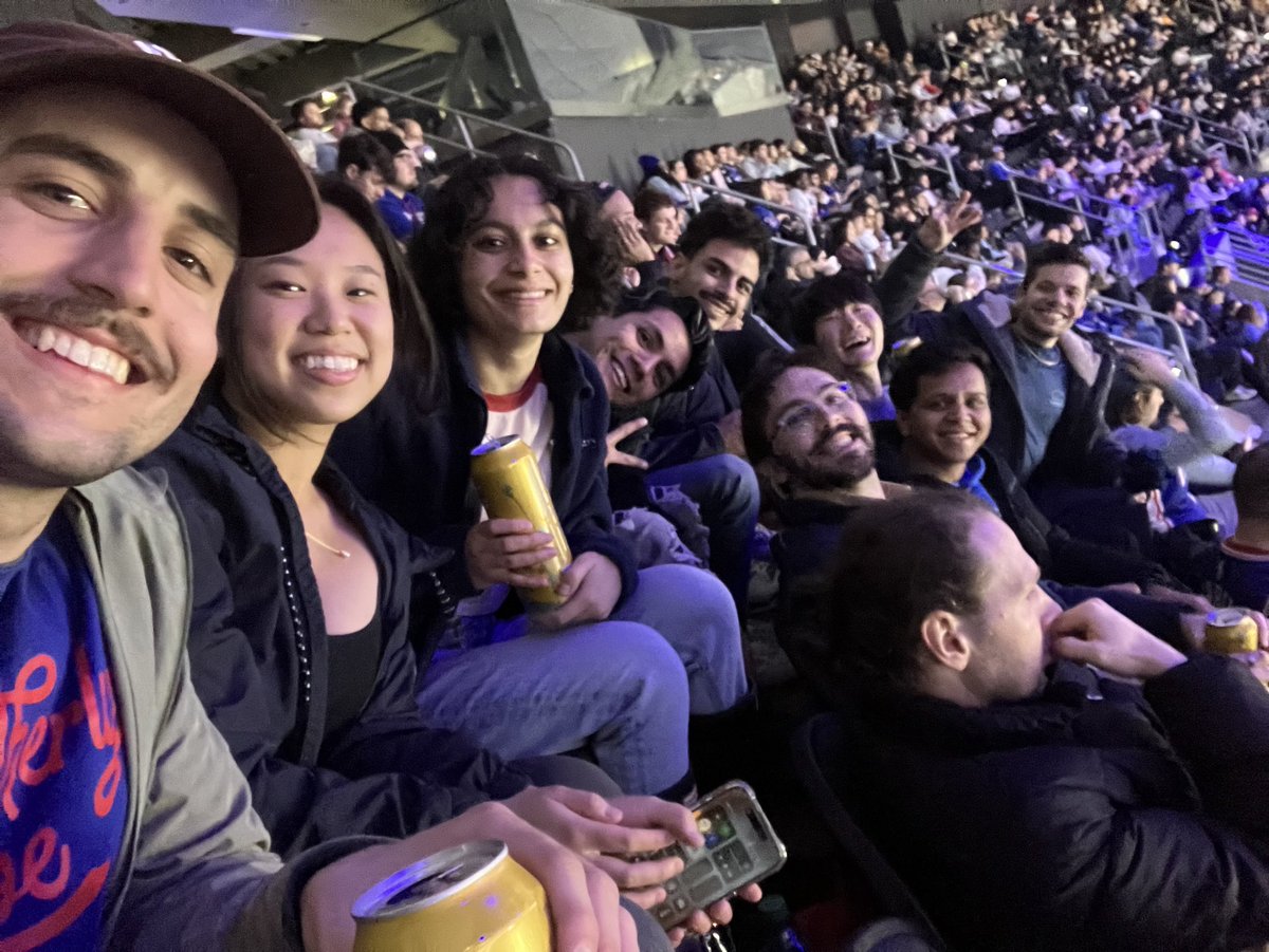 The group took a break from the lab to watch the @sixers win!